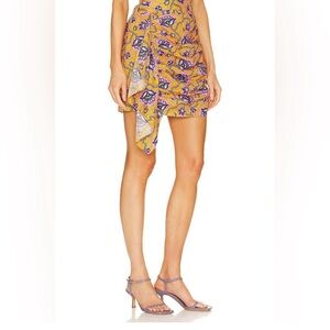 NWT Rhode Hannah Skirt in Gold Lotus